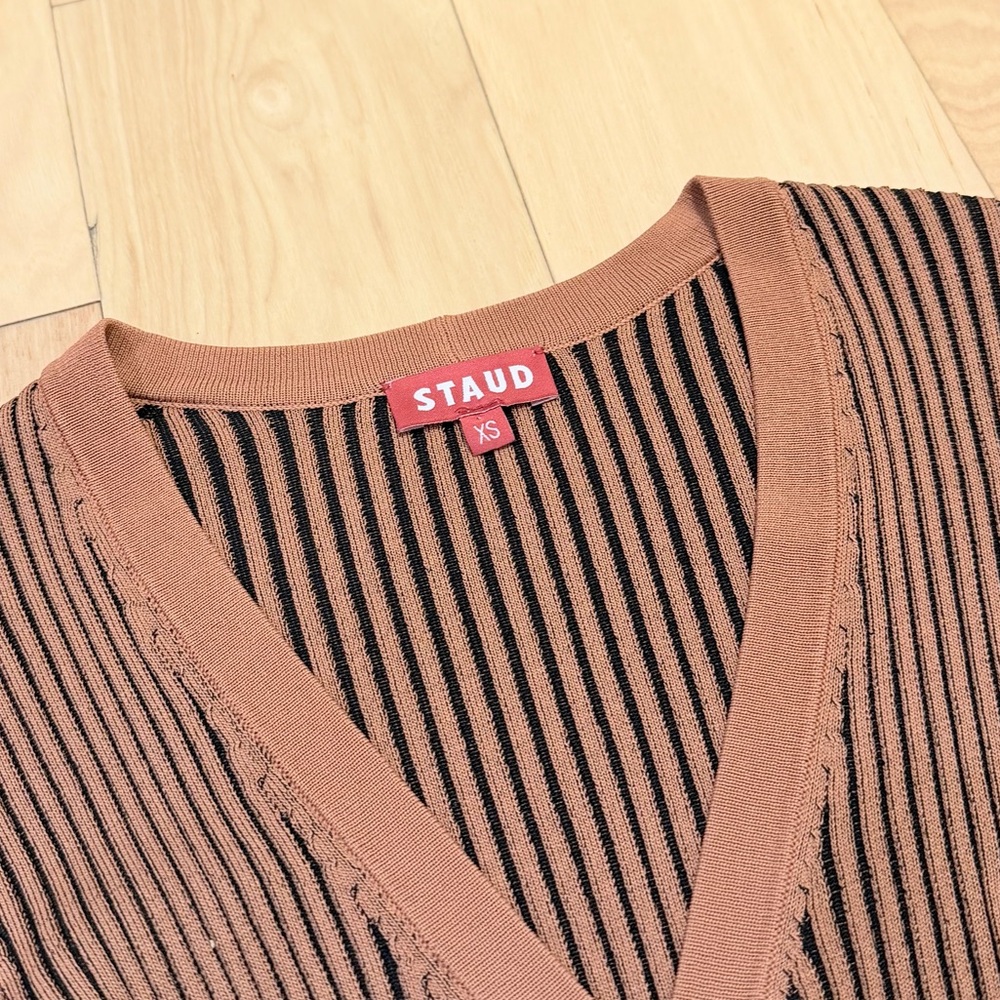 NWOT STAUD Women’s Cargo Ribbed Cardigan - Picture 3 of 5